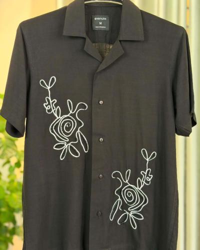 Embroidery Cuban Collar